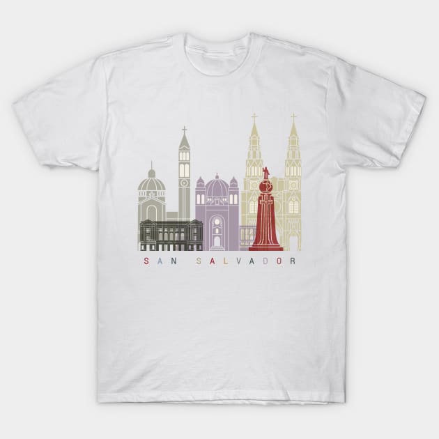 San Salvador skyline poster T-Shirt by PaulrommerArt